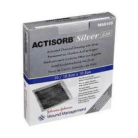 3m Medicazione In Carbone Attivo Con Argento Actisorb Silver 10,5x10,5 Cm 3 Pezzi