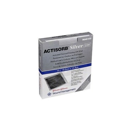 3m Medicazione In Carbone Attivo Con Argento Actisorb Silver 10,5x10,5 Cm 3 Pezzi