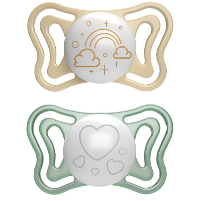 Chicco Succhietto Light Lumi Silicone 2-6m 2 Pezzi