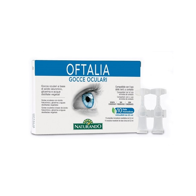 Naturando Gocce Oculari Monodose Oftalia 2 Strip Da 5 Fiale Da 0,5 Ml
