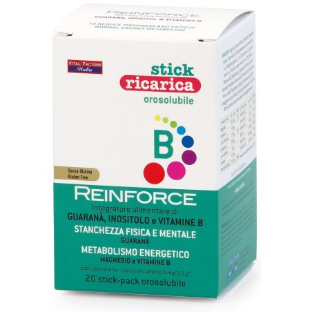 Vital Factors Reinforce Vitamine B Orosolubile Ricarica 20 Stick Vital Factors Reinforce Vitamine B Orosolubile Ricarica 20 Stick
