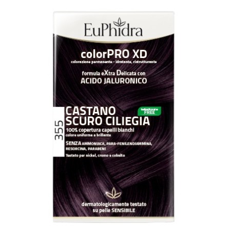 Zeta Farmaceutici Euphidra Colorpro Xd 355 Castano Scuro Ciliegia Gel Colorante Capelli In Flacone + Attivante + Balsamo + Guant Zeta Farmaceutici Euphidra Colorpro Xd 355 Castano Scuro Ciliegia Gel Colorante Capelli In Flacone + Attivante + Balsamo + Guant