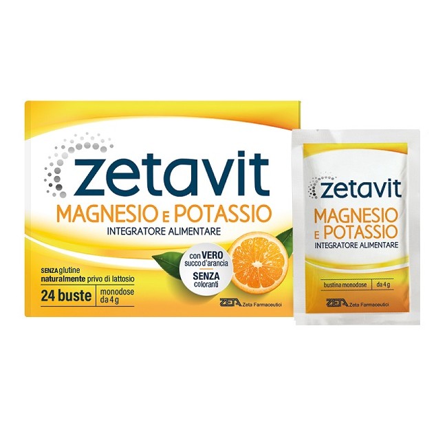 Zeta Farmaceutici Zetavit Magnesio Potassio Senza Zucchero 24 Bustine Da 6 G Zeta Farmaceutici Zetavit Magnesio Potassio Senza Zucchero 24 Bustine Da 6 G