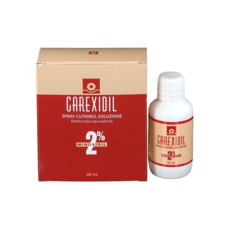 Carexidil 2% Spray cutaneo 4 flaconi in hdpe da 60 ml con pompa dosatrice Carexidil 2% Spray cutaneo 4 flaconi in hdpe da 60 ml con pompa dosatrice