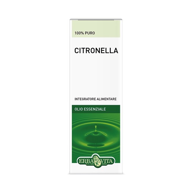Erba Vita Citronella Cyna Olio Essenziale 10 Ml Erba Vita Citronella Cyna Olio Essenziale 10 Ml