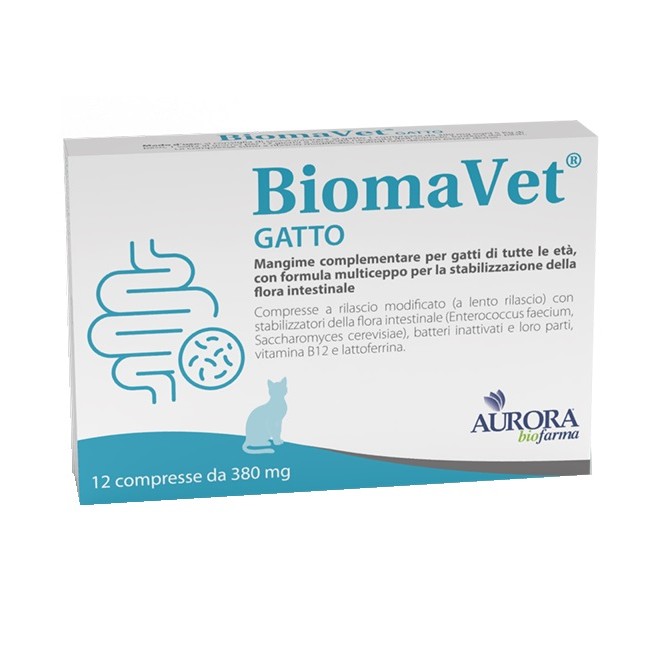 Aurora Biofarma Biomavet Gatto 380mg 12 Compresse Aurora Biofarma Biomavet Gatto 380mg 12 Compresse