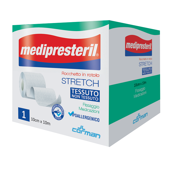 Corman Medipresteril Rocchetto Rotolo Stretch Tessuto Non Tessuto 10 Cm X 1000 Cm Corman Medipresteril Rocchetto Rotolo Stretch Tessuto Non Tessuto 10 Cm X 1000 Cm