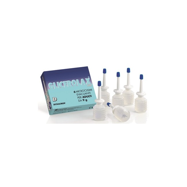 Dynacren Glicerolax Adulti Microclismi Evacuanti 6 Pezzi X 9 G Contiene Amido Di Riso