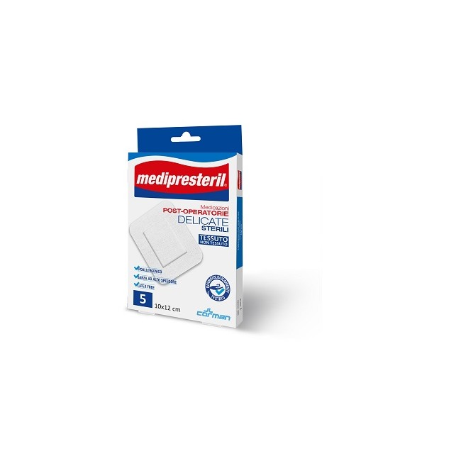 Corman Medicazione Post Operatoria Medipresteril Delicata Tnt 10x12cm 5 Pezzi Corman Medicazione Post Operatoria Medipresteril Delicata Tnt 10x12cm 5 Pezzi