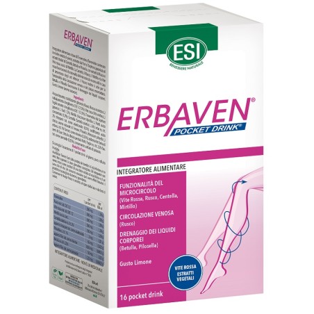 Esi Erbaven 16 Pocket Drink X 20 Ml Gusto Limone