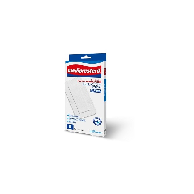 Corman Medicazione Post Operatoria Medipresteril Delicata Tnt 10x20cm 5 Pezzi Corman Medicazione Post Operatoria Medipresteril Delicata Tnt 10x20cm 5 Pezzi