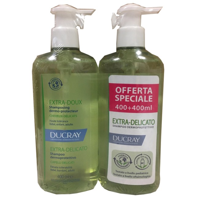 Ducray Extra Delicato Shampoo Dermoprotettivo 2x400 Ml Promo Ducray Extra Delicato Shampoo Dermoprotettivo 2x400 Ml Promo