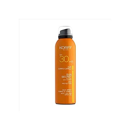 Korff Sun Secret Olio Spray Corpo/Capelli spf30 Korff Sun Secret Olio Spray Corpo/Capelli spf30