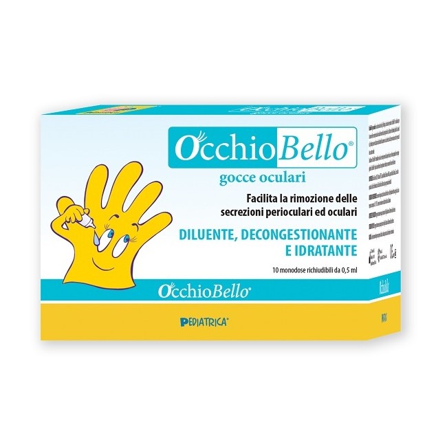 Pediatrica Occhiobello Gocce Oculari 10 Flaconcini Monodose Richiudibili Da 0,5 Ml