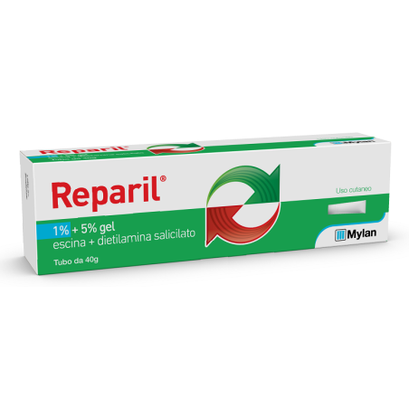 Reparil 1% + 5% Gel antinfiammatorio con escina e dietilamina salicilato 40 g