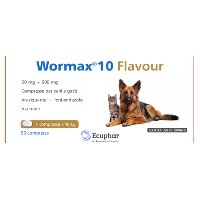 Loxavet Pharma Gmbh Wormax 10 Flavour 50 Mg + 500 Mg Compresse Per Cani E Gatti Loxavet Pharma Gmbh Wormax 10 Flavour 50 Mg + 500 Mg Compresse Per Cani E Gatti