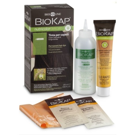 Bios Line Biokap Nutricolor Delicato Rapid 5,05 Castano Nocciola Tinta Tubo+flacone 135 Ml Biosline Bios Line Biokap Nutricolor Delicato Rapid 5,05 Castano Nocciola Tinta Tubo+flacone 135 Ml Biosline
