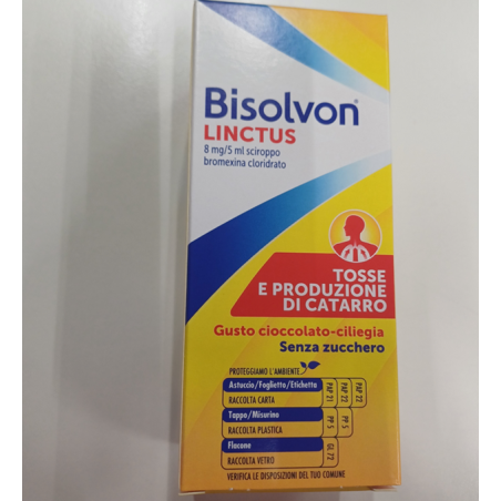 Opella Healthcare Bisolvon Linctus 8 Mg/5 Ml Sciroppo - Gusto Cioccolato-ciliegia Bromexina Cloridrato