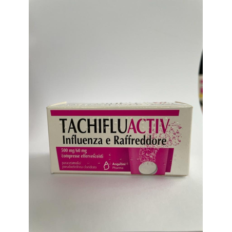 Angelini Tachifluactiv Influenza E Raffreddore 500 Mg/60 Mg Compresse Effervescentiparacetamolo/pseudoefedrina Cloridrato Angelini Tachifluactiv Influenza E Raffreddore 500 Mg/60 Mg Compresse Effervescentiparacetamolo/pseudoefedrina Cloridrato