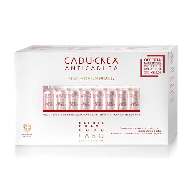 Labo Cadu-crex Superformula Caduta Grave Uomo 40 Fiale Da 3,5 Ml Labo Cadu-crex Superformula Caduta Grave Uomo 40 Fiale Da 3,5 Ml