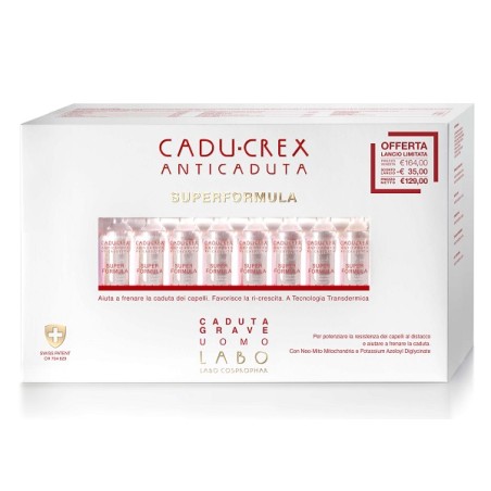 Labo Cadu-crex Superformula Caduta Grave Uomo 40 Fiale Da 3,5 Ml Labo Cadu-crex Superformula Caduta Grave Uomo 40 Fiale Da 3,5 Ml