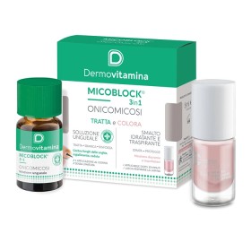 Dermovitamina Micoblock Tratta e Colora 3 in 1 Soluzione Ungueale 7ml + Smalto Idratante Traspirante 5ml