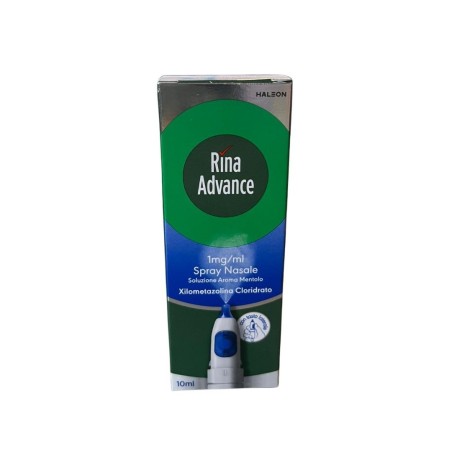Haleon Rinaadvance 1 Mg/ml Spray Nasale, Soluzione Aroma Mentolo Xilometazolina Cloridrato Haleon Rinaadvance 1 Mg/ml Spray Nasale, Soluzione Aroma Mentolo Xilometazolina Cloridrato