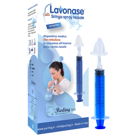 Lavonase Siringa Spray Nasale Non Sterile 10 Ml Luer-lock Con Cappuccio + Ugello Nasale Con Raccordo Luer-lock + Perforatore Con Lavonase Siringa Spray Nasale Non Sterile 10 Ml Luer-lock Con Cappuccio + Ugello Nasale Con Raccordo Luer-lock + Perforatore Con