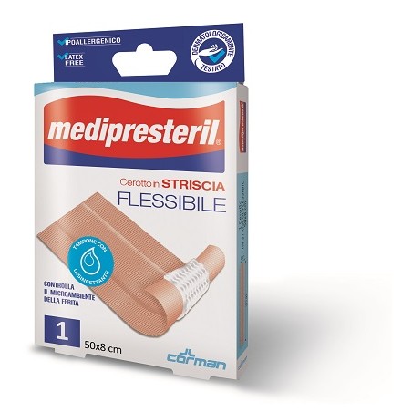 Corman Cerotto In Striscia Medipresteril Flessibile 50x8cm