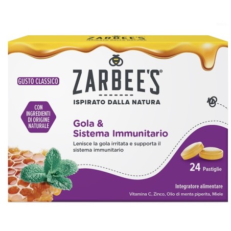 Johnson & Johnson Zarbee's Gola & Sistema Immunitario 24 Pastiglie