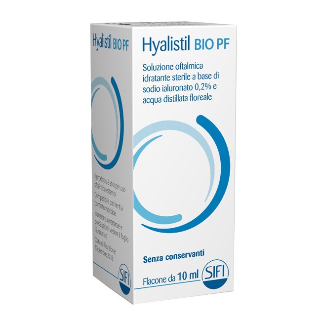 Gocce oculari ha 0,2% e acque distillate hyalistil bio pf frutti rossi 10 ml