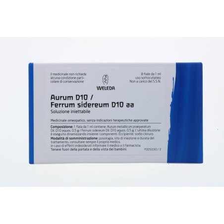 Weleda Aurum D10 Ferrum Sidereum D10 8 Fiale Da 1 Ml L'una Weleda Aurum D10 Ferrum Sidereum D10 8 Fiale Da 1 Ml L'una