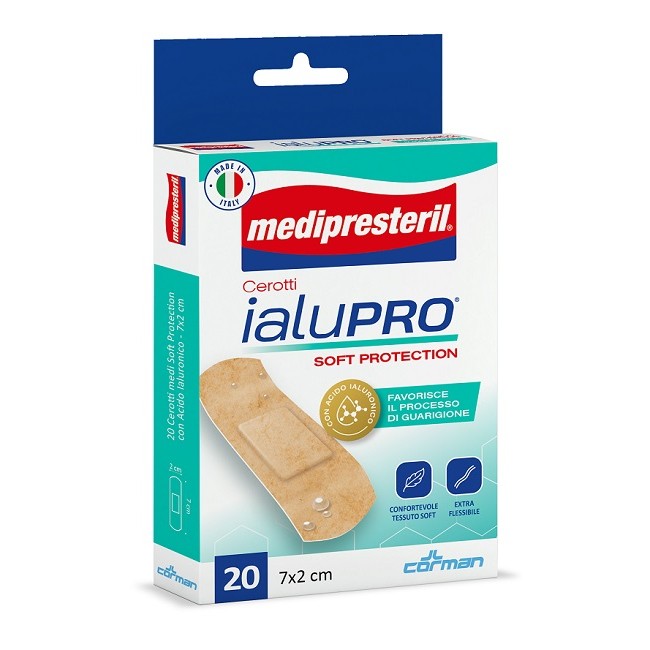 Corman Medipresteril Cerotti Ialupro Soft Protection Medi 7x2cm 20 Pezzi Corman Medipresteril Cerotti Ialupro Soft Protection Medi 7x2cm 20 Pezzi