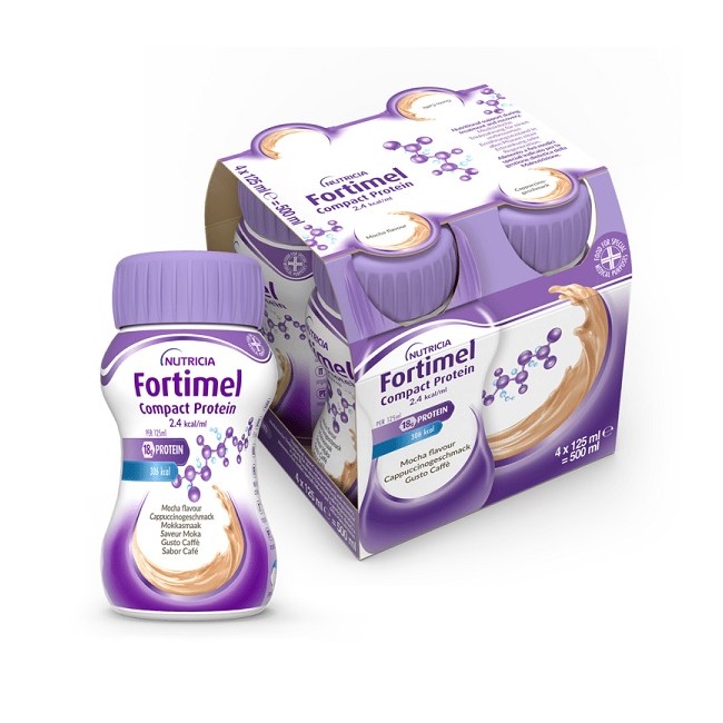 Danone Fortimel Compact Protein Caffe' 4 Bottiglie Da 125 Ml