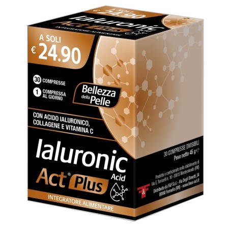 F&f Ialuronic Acid Act Plus 30 Compresse Divisibili F&f Ialuronic Acid Act Plus 30 Compresse Divisibili
