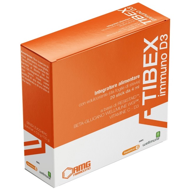 Amg Farmaceutici Tibex Immuno D3 20 Stick Pack Da 4 Ml Amg Farmaceutici Tibex Immuno D3 20 Stick Pack Da 4 Ml
