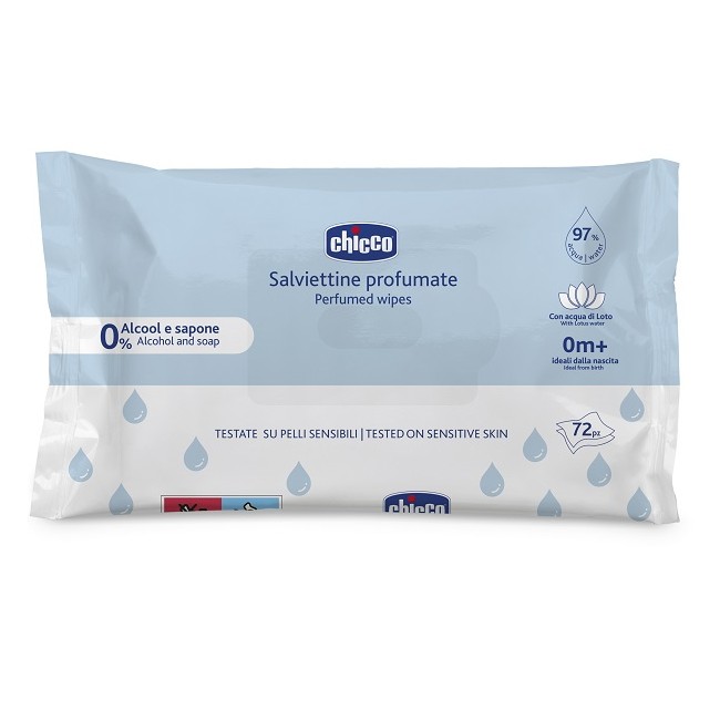 Chicco Salviette 72 Pezzi No Plaque Chicco Salviette 72 Pezzi No Plaque