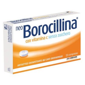 Alfasigma Neo Borocillina 1,2 Mg + 70 Mg Pastiglie Con Vitamina C Senza Zucchero 2,4 Diclorobenzil Alcool, Acido Ascorbico