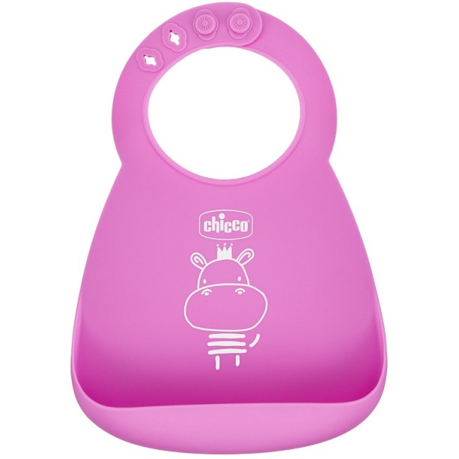 Chicco Bavaglia Silicone Rosa Chicco Bavaglia Silicone Rosa