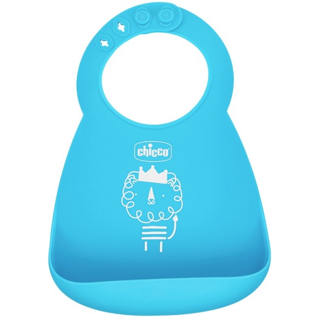 Chicco Bavaglia Silicone Azzurro Chicco Bavaglia Silicone Azzurro