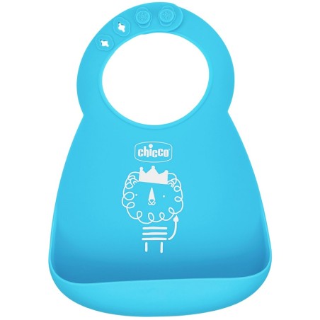 Chicco Bavaglia Silicone Azzurro Chicco Bavaglia Silicone Azzurro