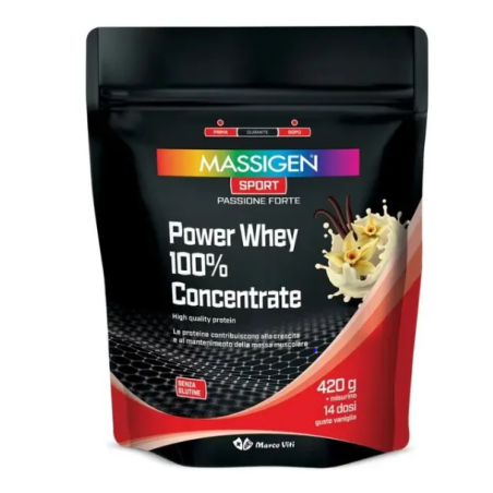 Marco Viti Massigen Sport Power Whey Concentrate Vaniglia 420 G Marco Viti Massigen Sport Power Whey Concentrate Vaniglia 420 G