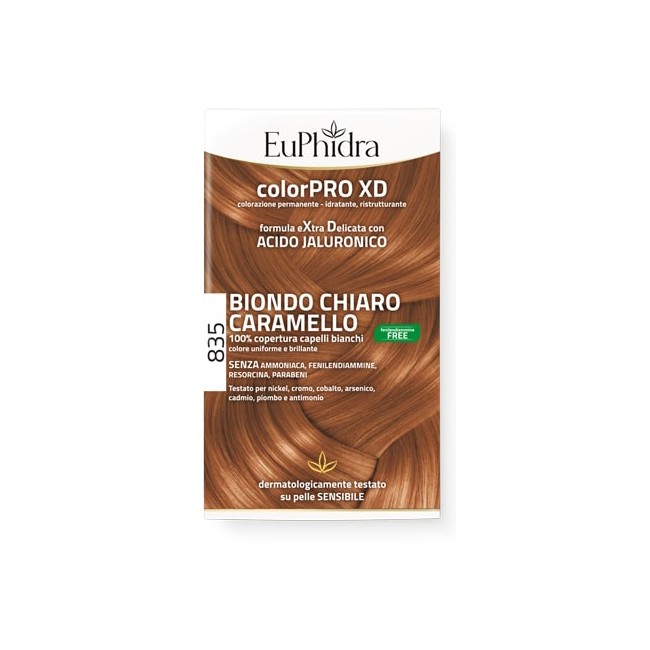 Zeta Farmaceutici Euphidra Colorpro Gel Colorante Capelli Xd 835 Caramello 50 Ml + Attivante + Balsamo + Guanti