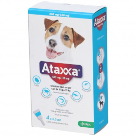 Krka Ataxxa 500 Mg/100 Mg Soluzione Spot-on Per Cani Da 4 Kg A 10 Kg