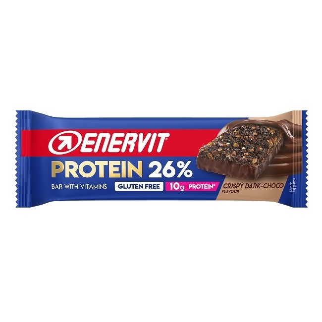 Enervit Sport Protein Bar 26% Crispy Dark Choco 40 G Enervit Sport Protein Bar 26% Crispy Dark Choco 40 G