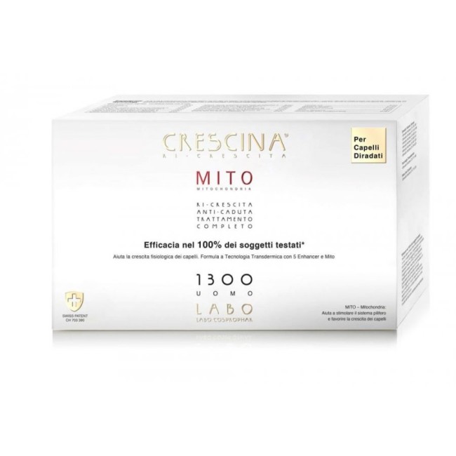 Crescina Ri-Crescita Mito 1300 Uomo Tc 20+20 fiale 3,5 ml Crescina Ri-Crescita Mito 1300 Uomo Tc 20+20 fiale 3,5 ml