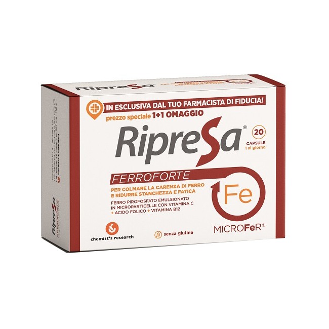 Chemist's Research Ripresa Ferroforte 20 Capsule