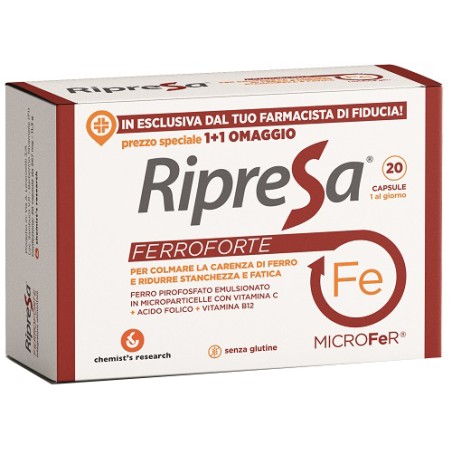 Chemist's Research Ripresa Ferroforte 20 Capsule