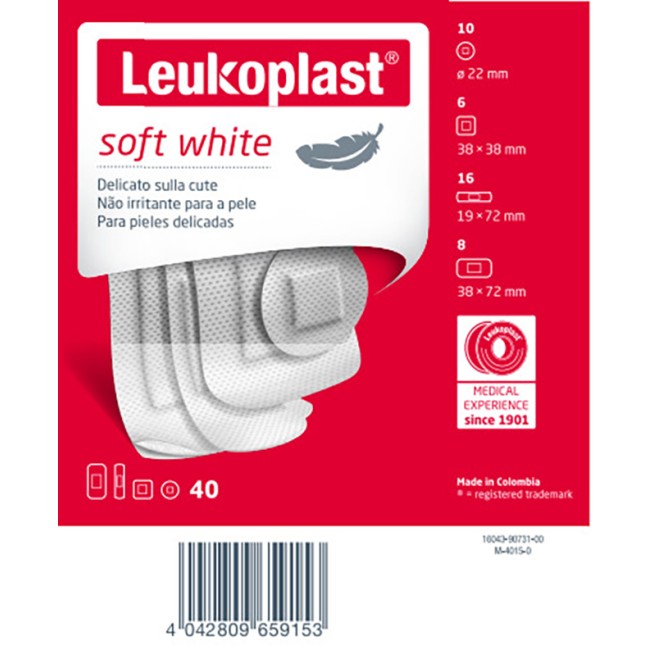 Essity Leukoplast Soft White 40 Pezzi Assortiti Essity Leukoplast Soft White 40 Pezzi Assortiti