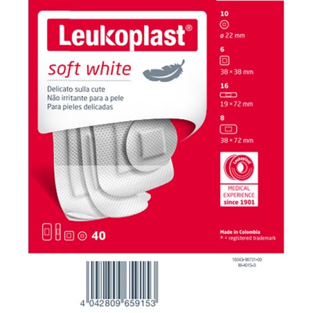 Essity Leukoplast Soft White 40 Pezzi Assortiti